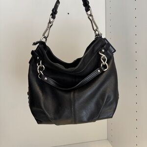 Coach leather shoulder bag - black